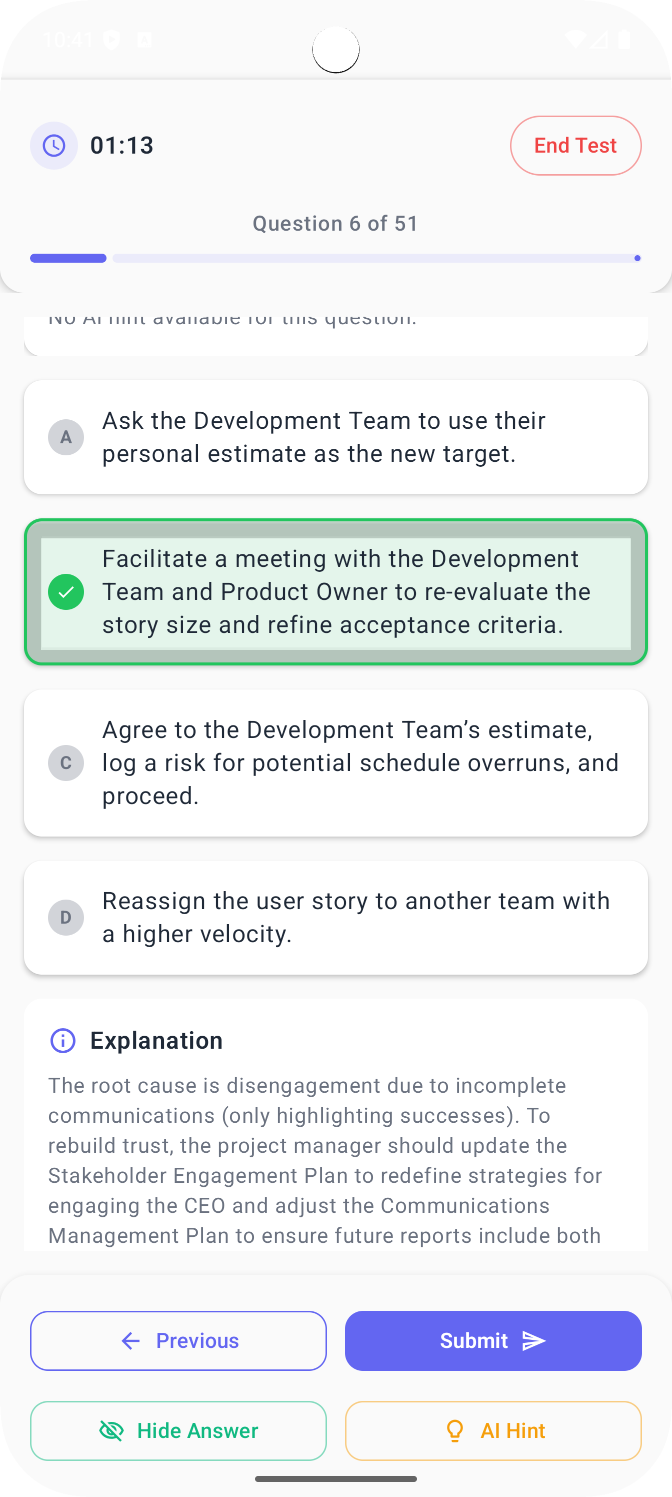 Detailed Answer View